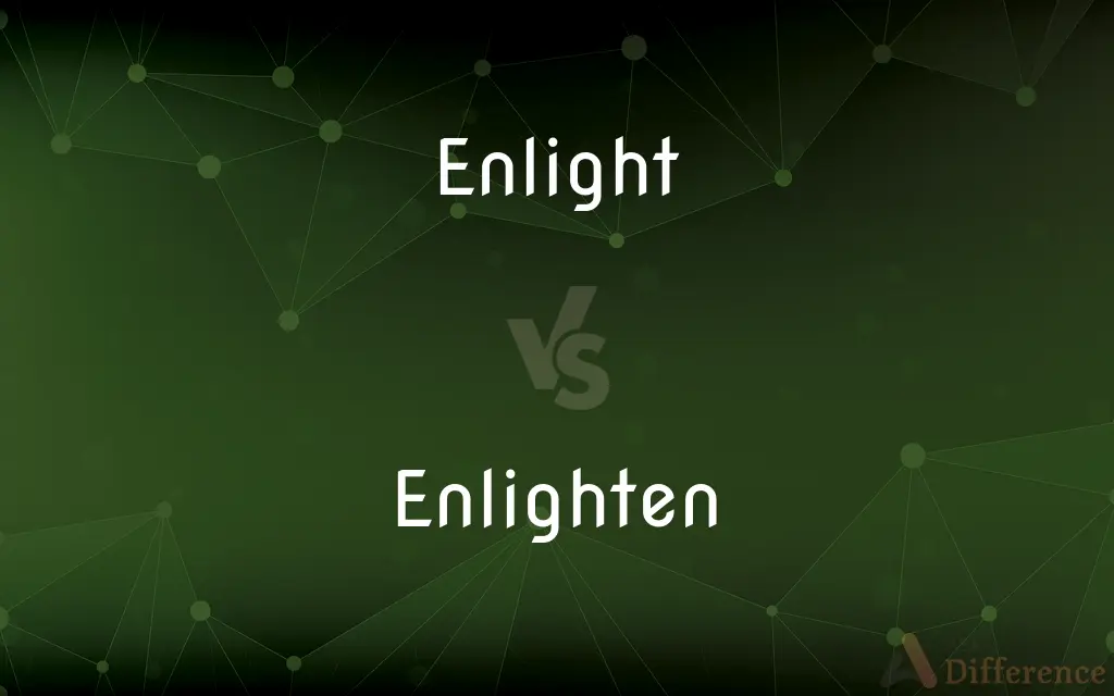 Enlight vs. Enlighten — What's the Difference?