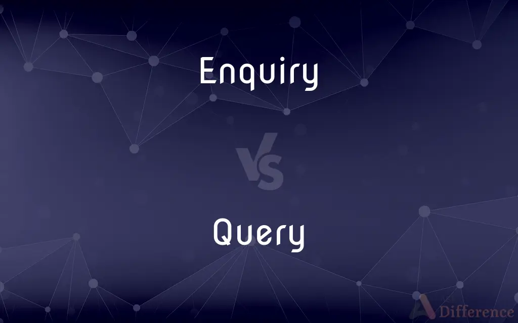 Enquiry vs. Query — What's the Difference?
