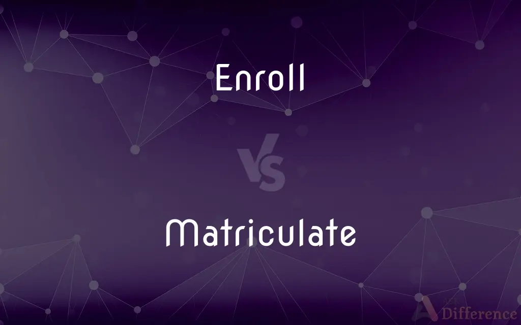 Enroll vs. Matriculate — What's the Difference?