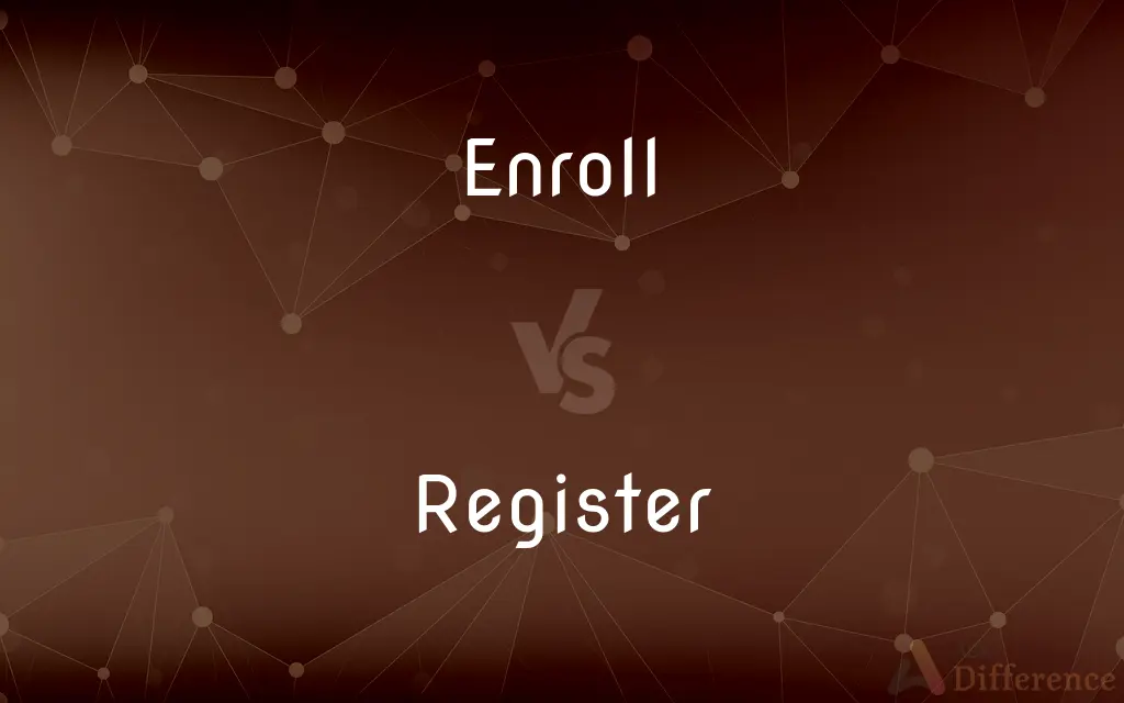 Enroll vs. Register — What's the Difference?