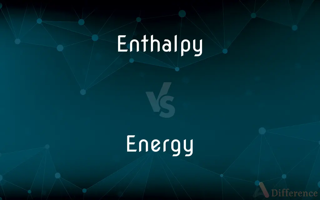 Enthalpy vs. Energy — What's the Difference?