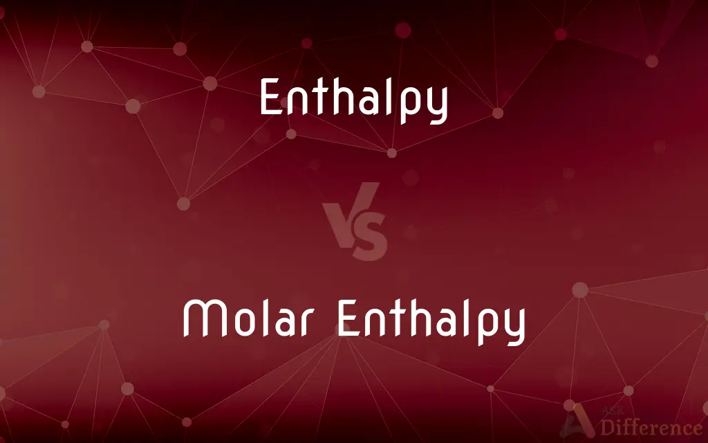 Enthalpy vs. Molar Enthalpy — What's the Difference?