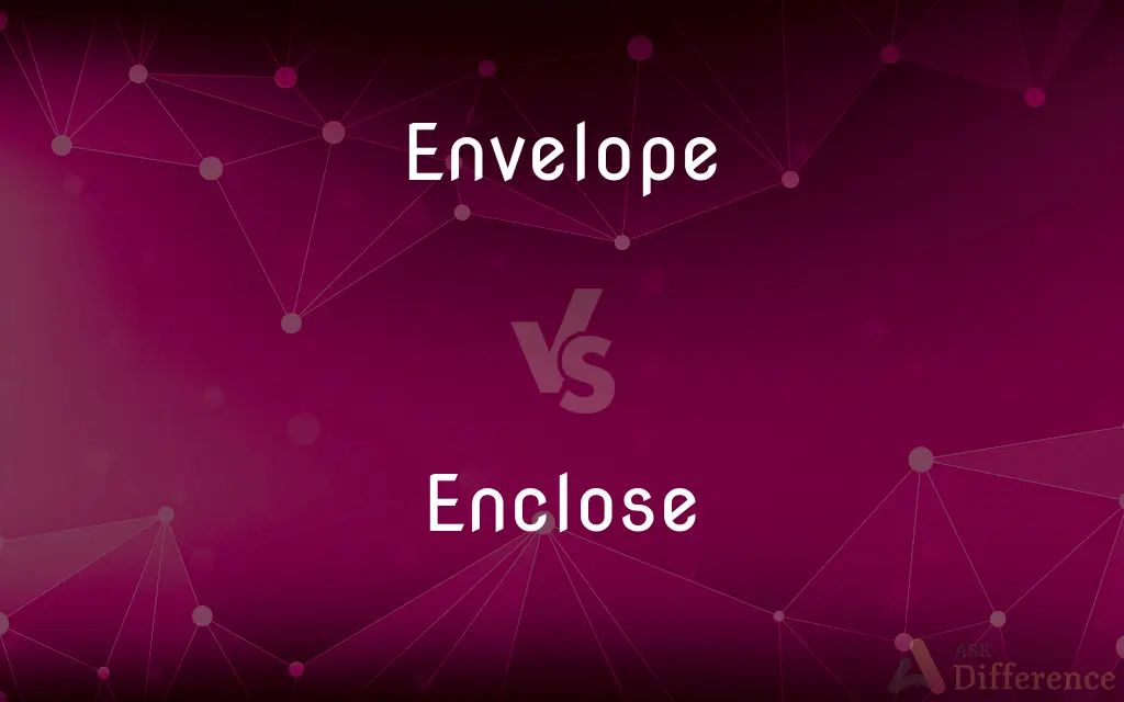 Envelope vs. Enclose — What's the Difference?