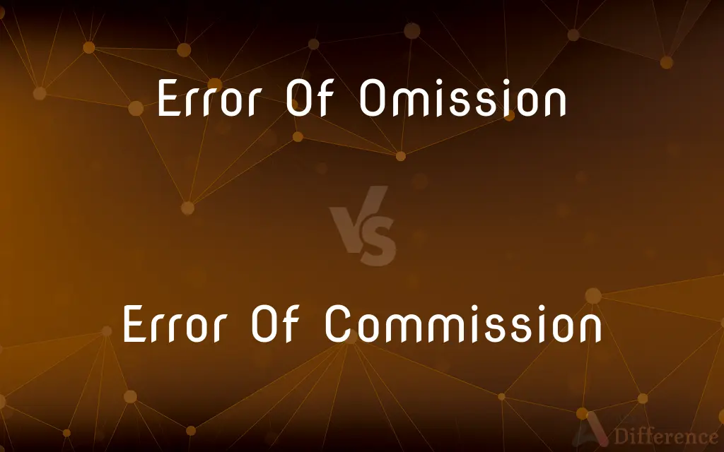 Error Of Omission vs. Error Of Commission — What's the Difference?