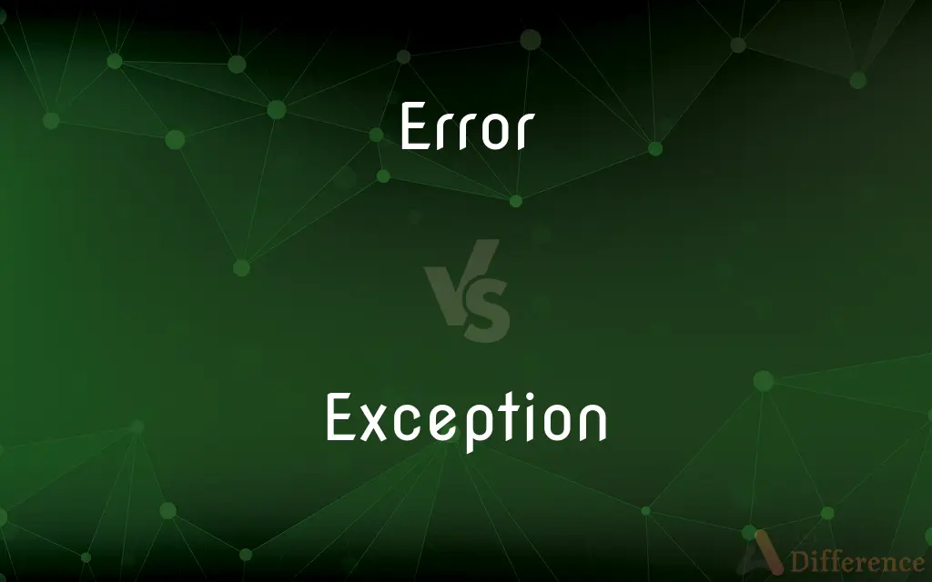 Error vs. Exception — What's the Difference?