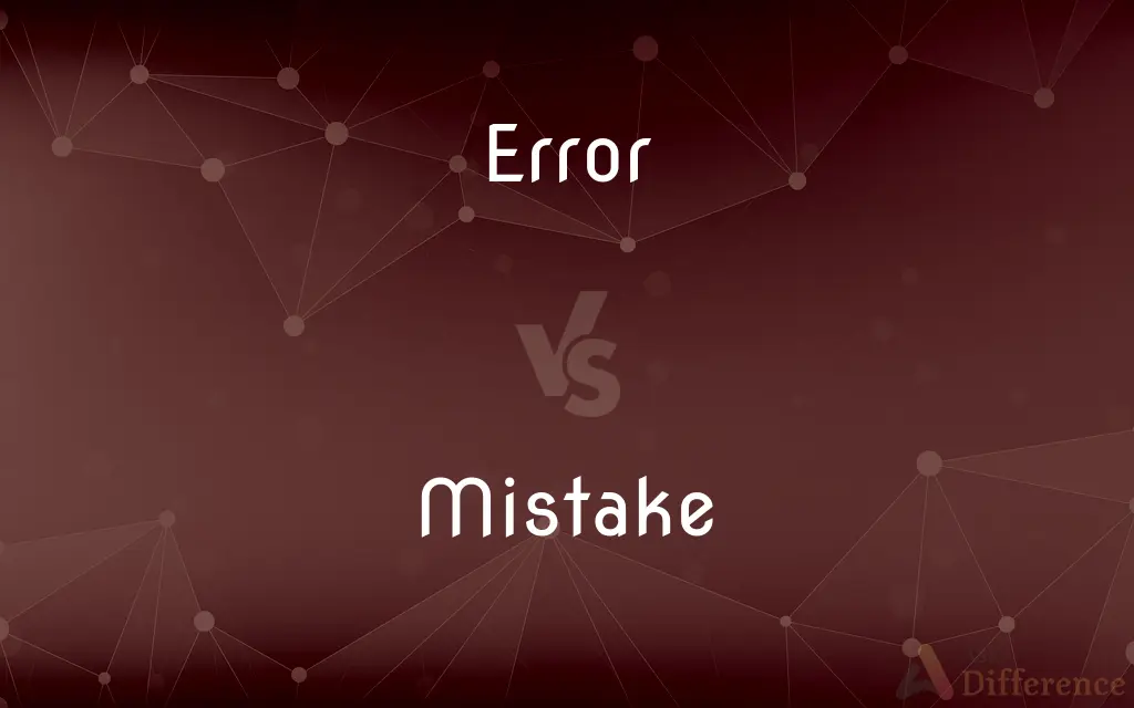 Error vs. Mistake — What's the Difference?