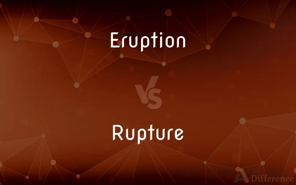 Eruption vs. Rupture — What's the Difference?