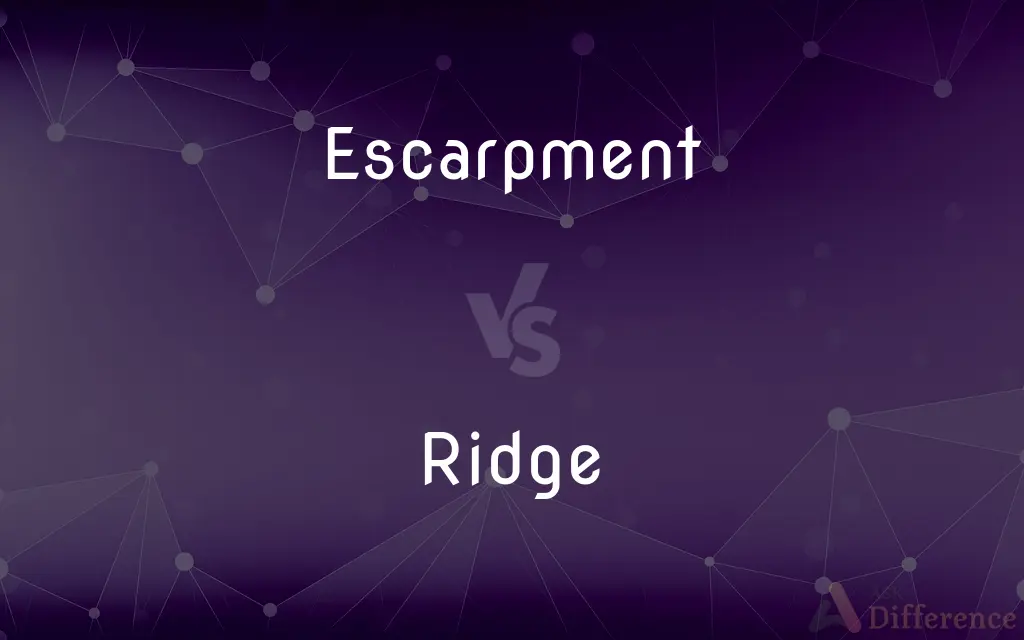 Escarpment vs. Ridge — What's the Difference?
