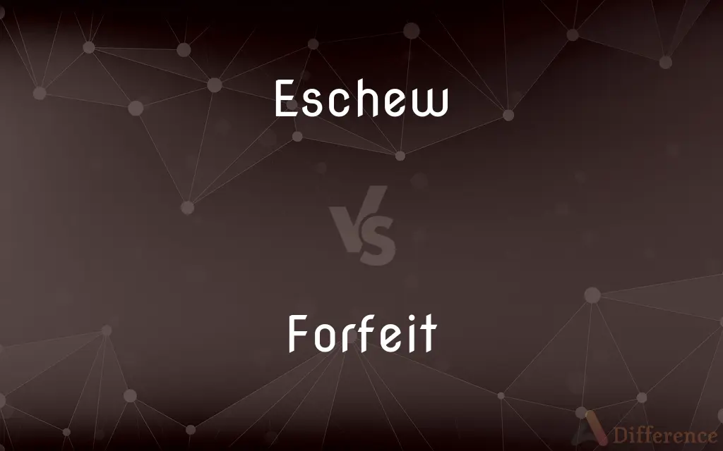 Eschew vs. Forfeit — What's the Difference?