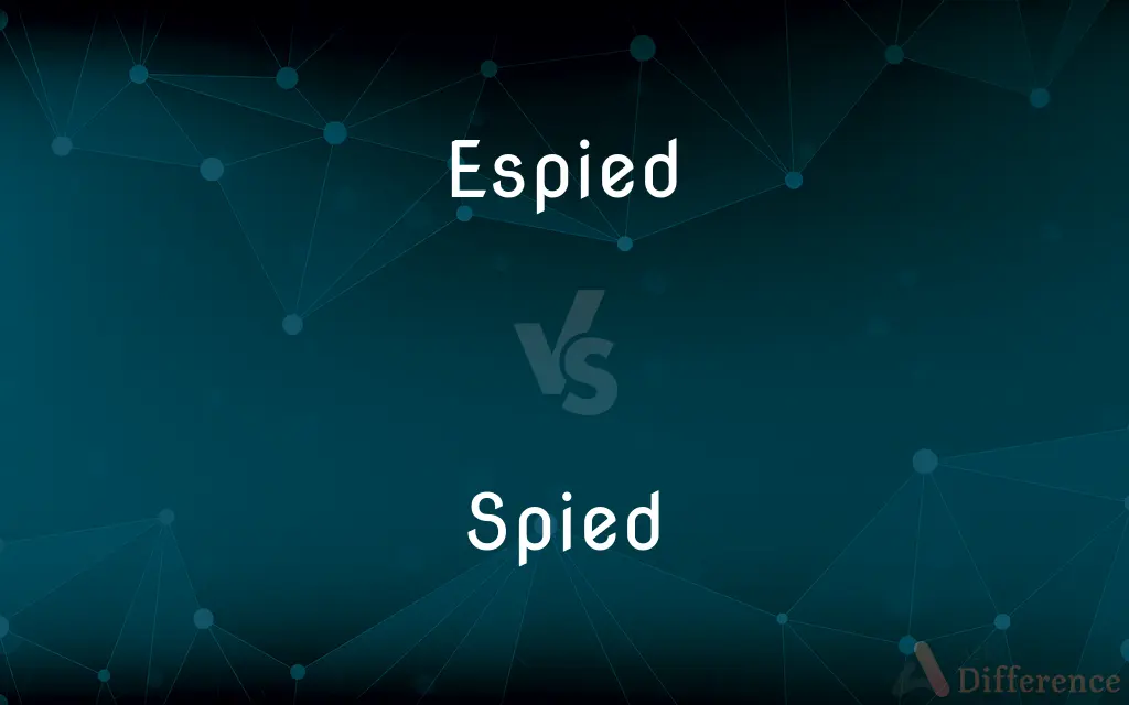 Espied vs. Spied — What's the Difference?