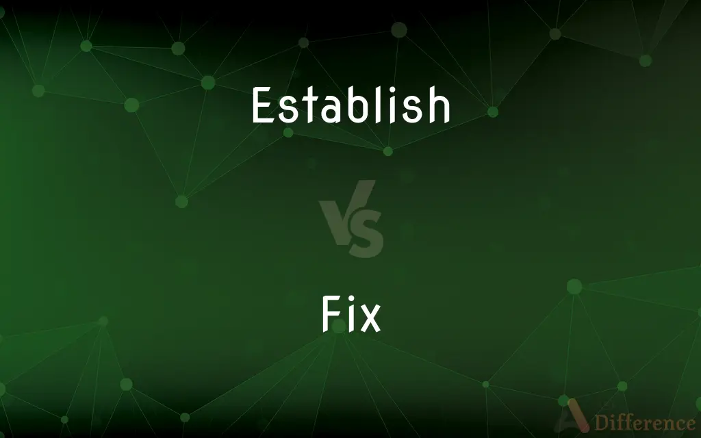 Establish vs. Fix — What's the Difference?