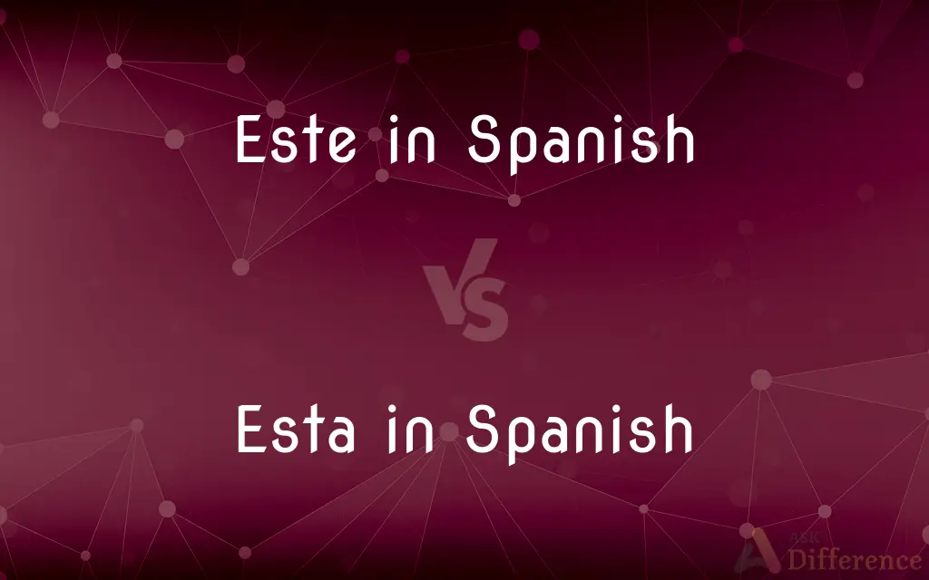 Este in Spanish vs. Esta in Spanish — What's the Difference?