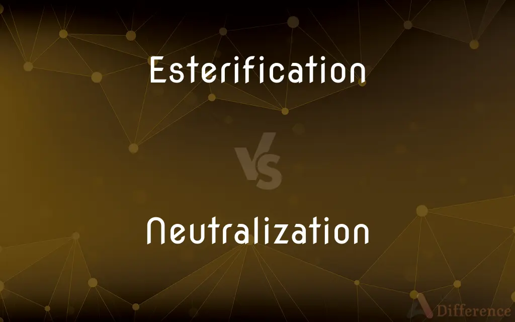 Esterification vs. Neutralization — What's the Difference?