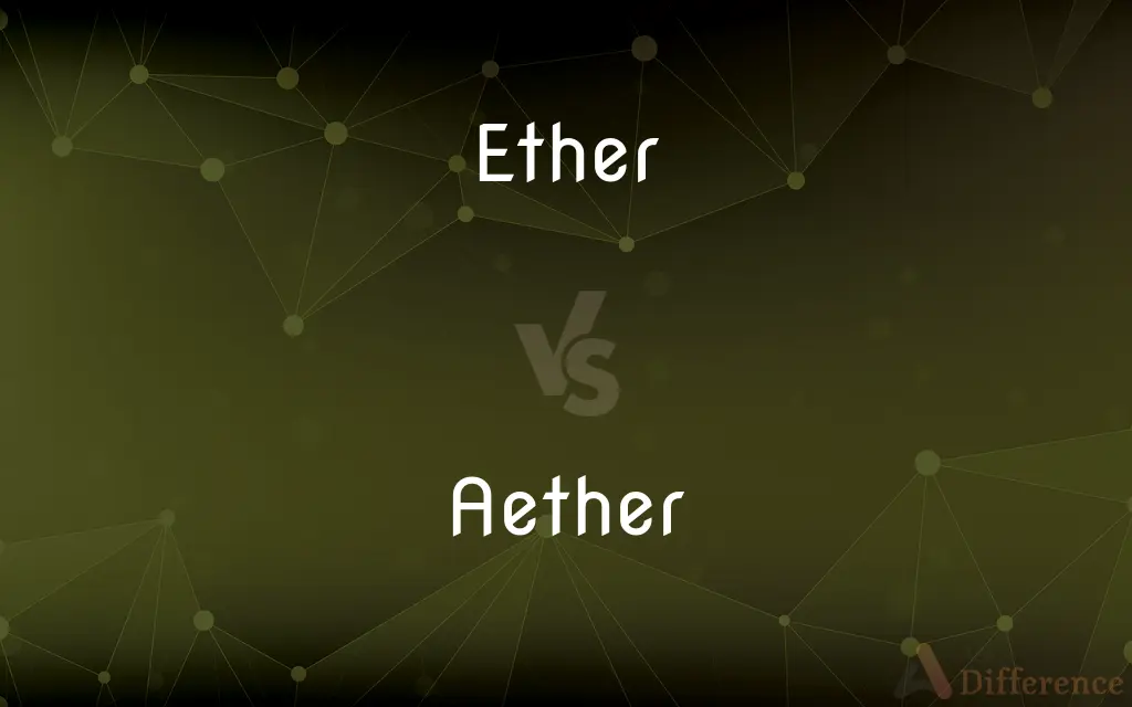 Ether vs. Aether — What's the Difference?