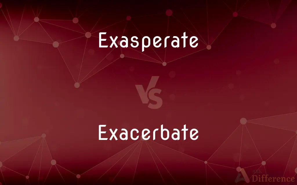 Exasperate vs. Exacerbate — What's the Difference?