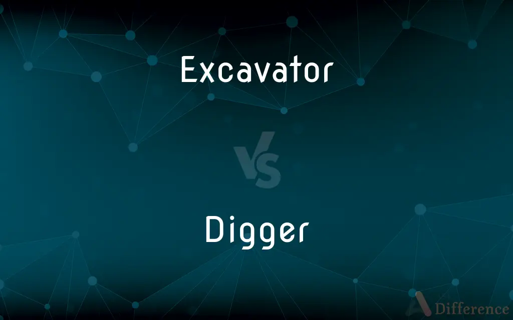 Excavator vs. Digger — What's the Difference?
