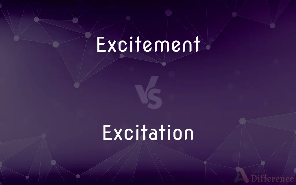 Excitement vs. Excitation — What's the Difference?