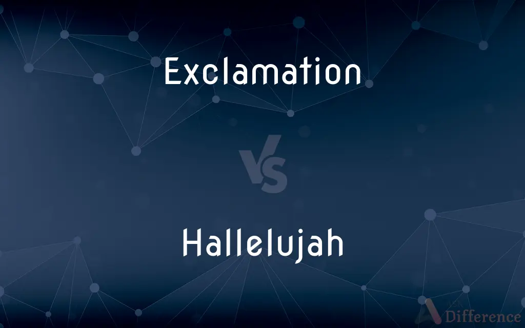 Exclamation vs. Hallelujah — What's the Difference?