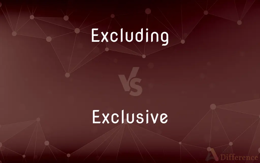 Excluding vs. Exclusive — What's the Difference?
