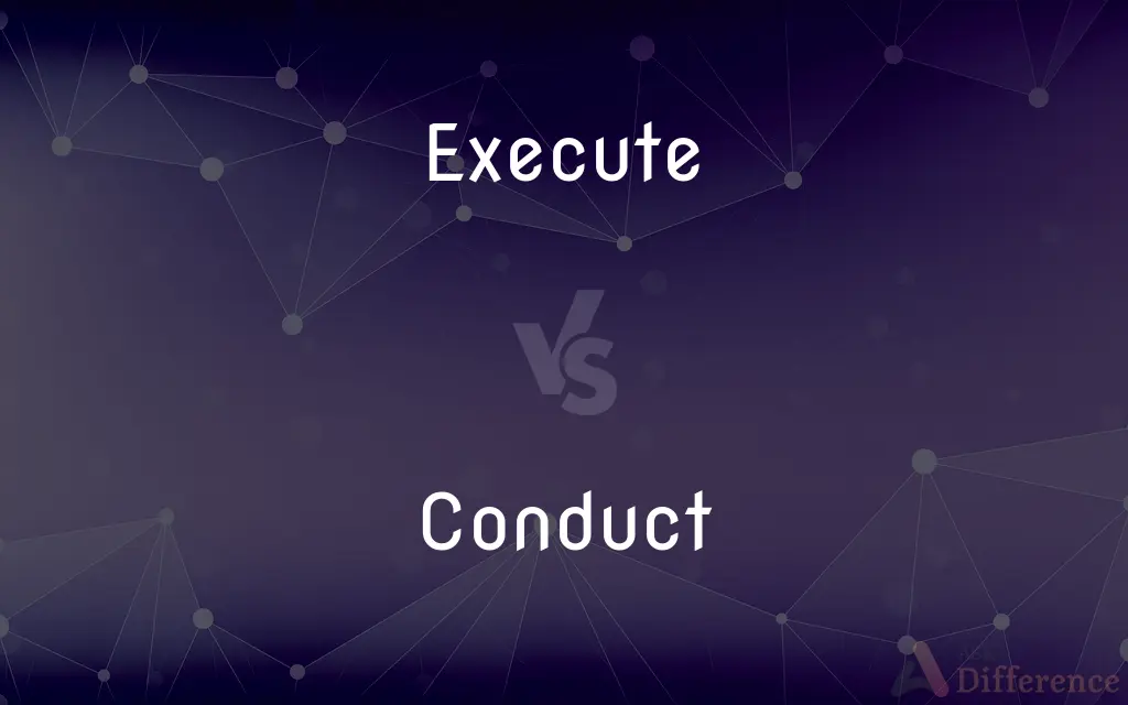 Execute vs. Conduct — What's the Difference?