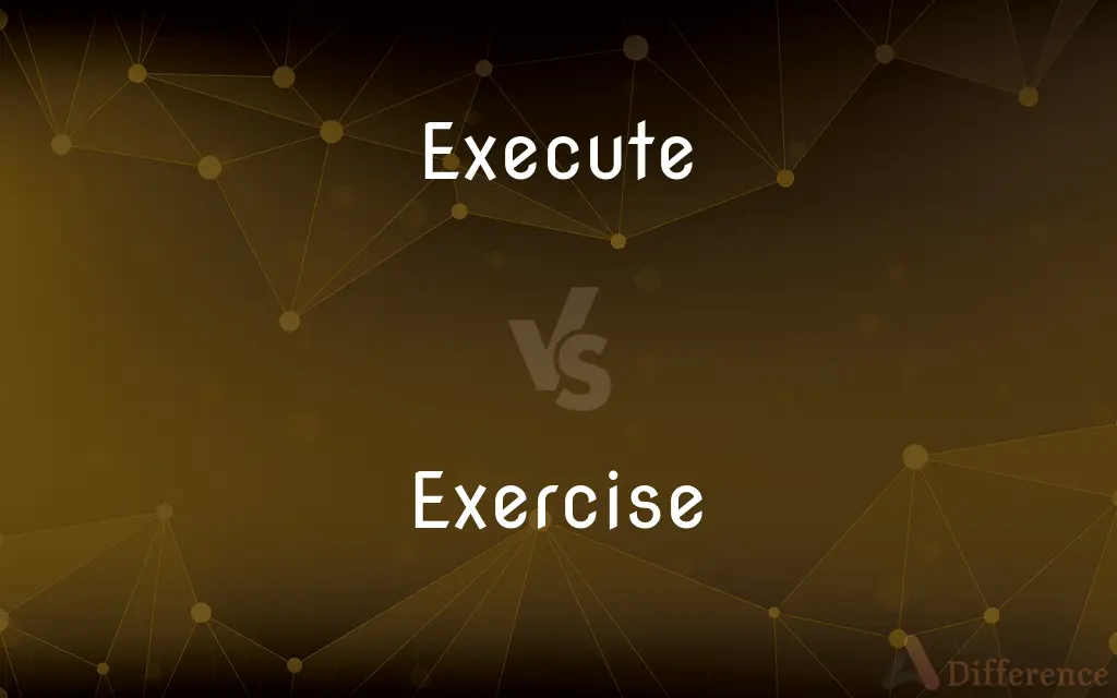 Execute vs. Exercise — What's the Difference?
