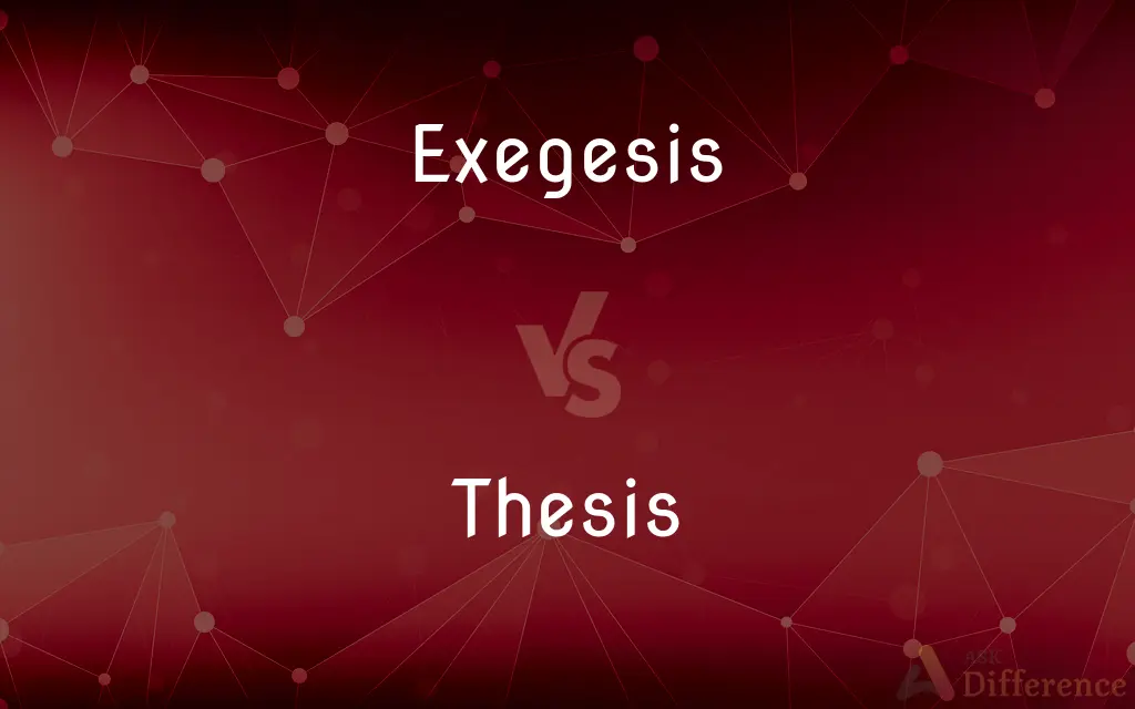 Exegesis vs. Thesis — What's the Difference?