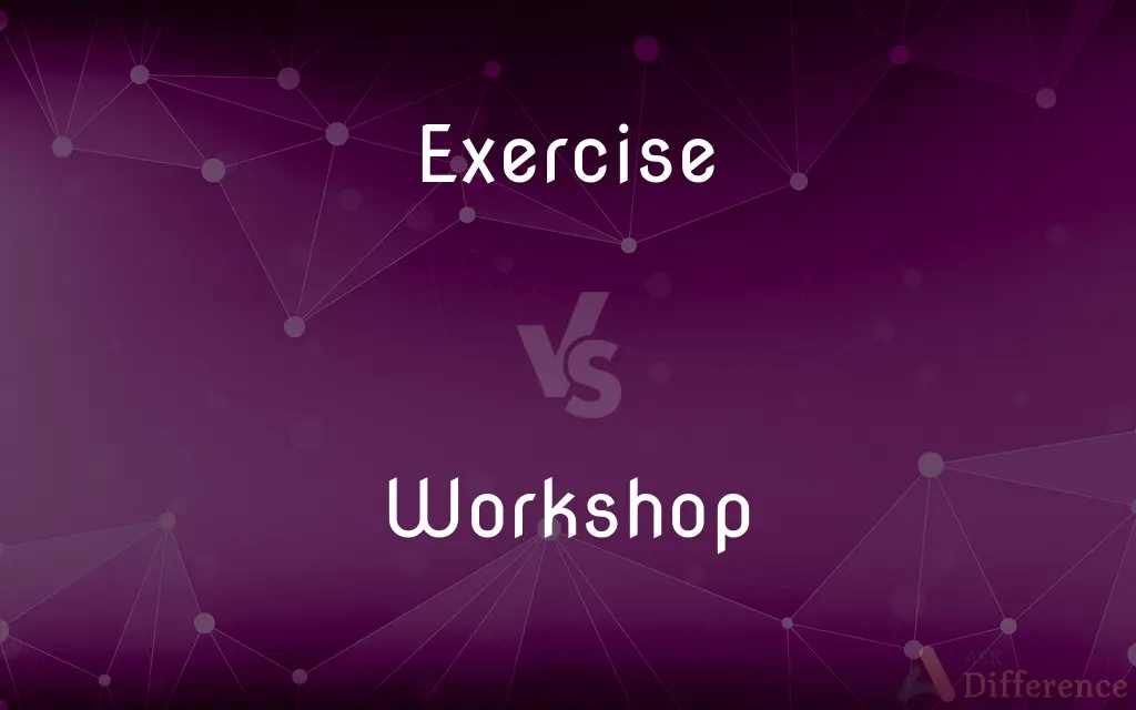 Exercise vs. Workshop — What's the Difference?