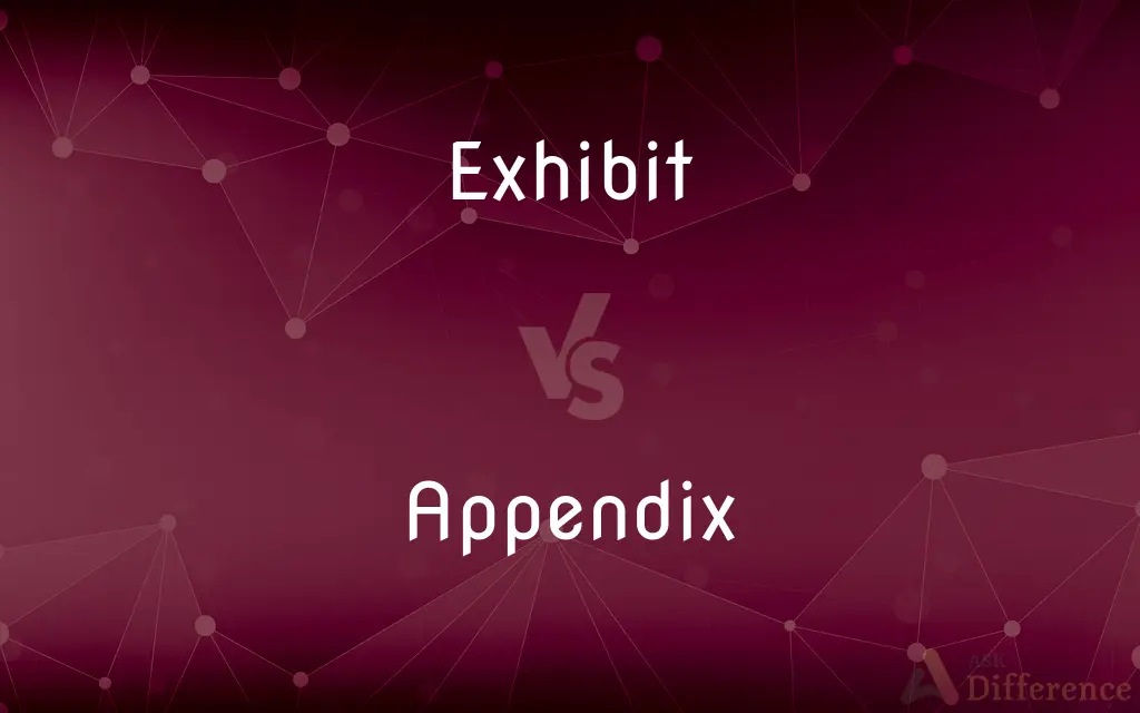 Exhibit vs. Appendix — What's the Difference?