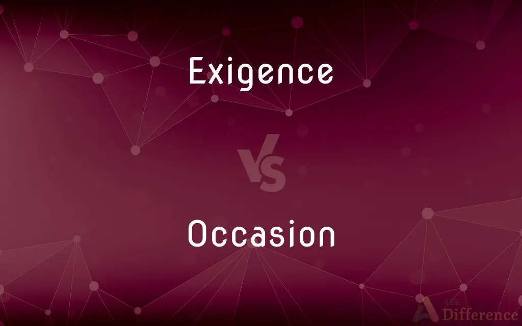 Exigence vs. Occasion — What's the Difference?