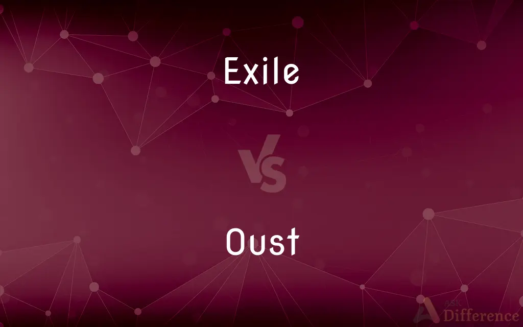Exile vs. Oust — What's the Difference?