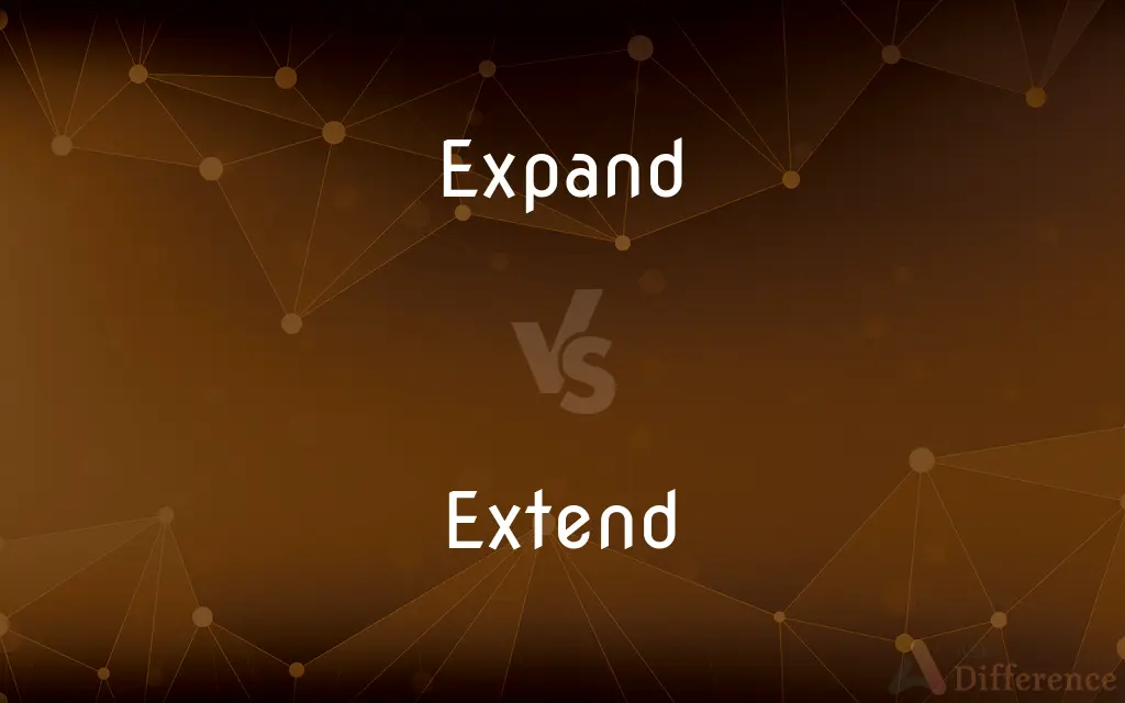 Expand vs. Extend — What's the Difference?