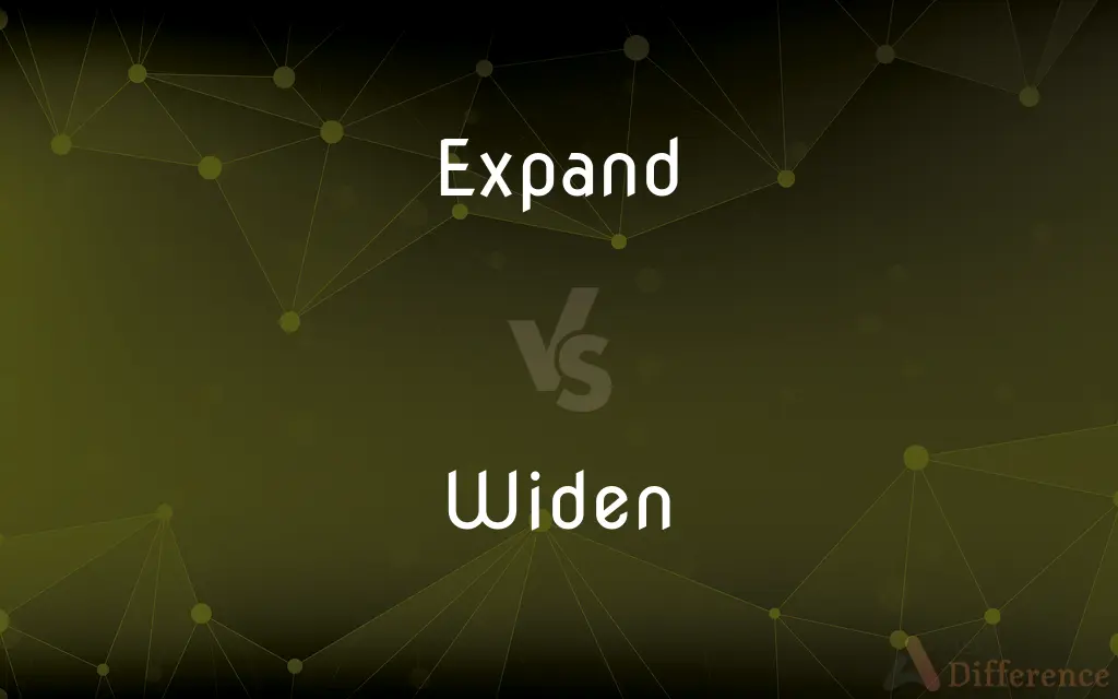 Expand vs. Widen — What's the Difference?
