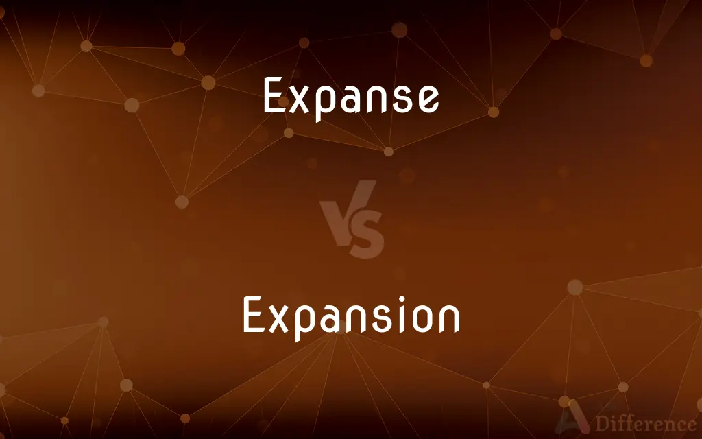 Expanse vs. Expansion — What's the Difference?