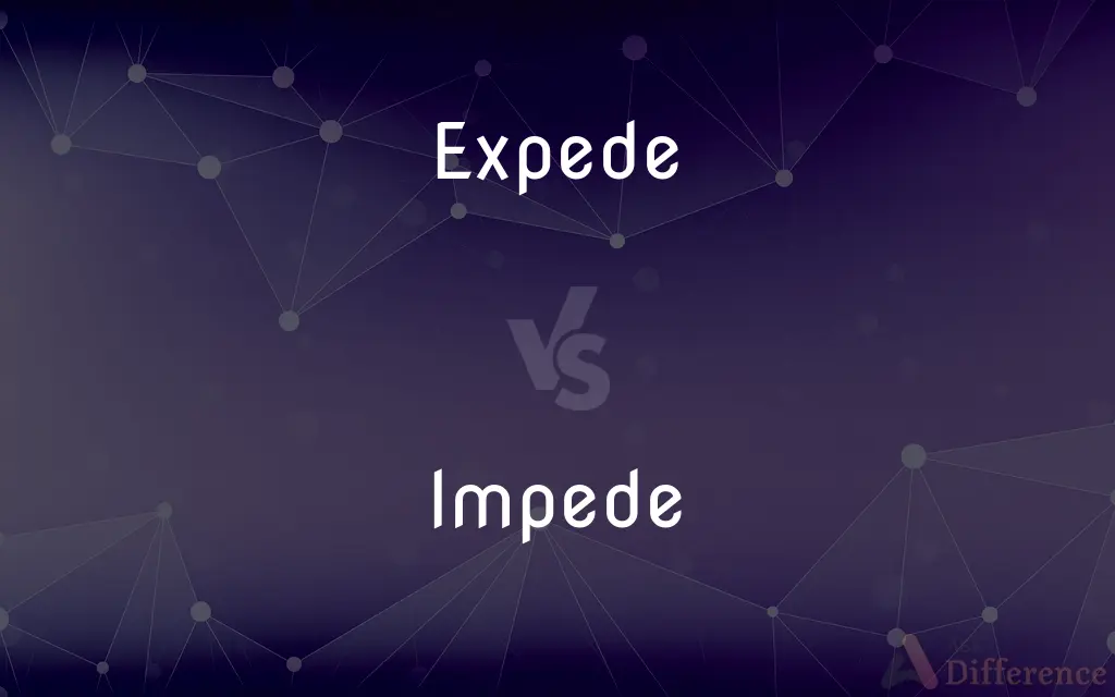 Expede vs. Impede — What's the Difference?