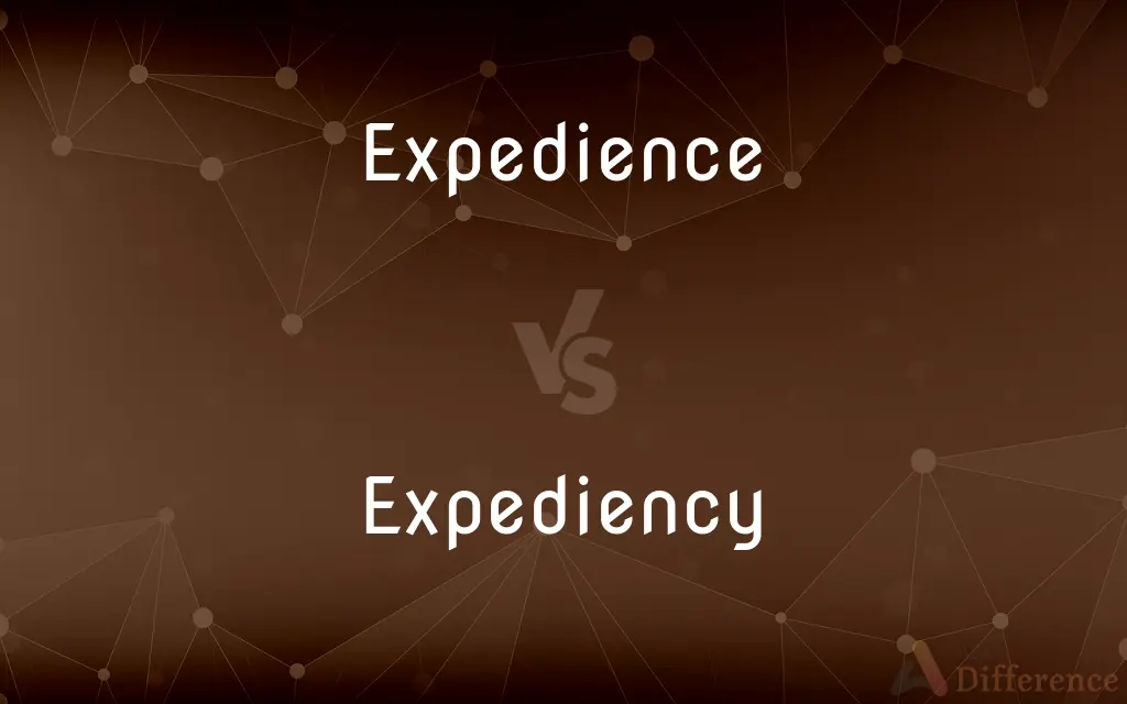 Expedience vs. Expediency — What's the Difference?
