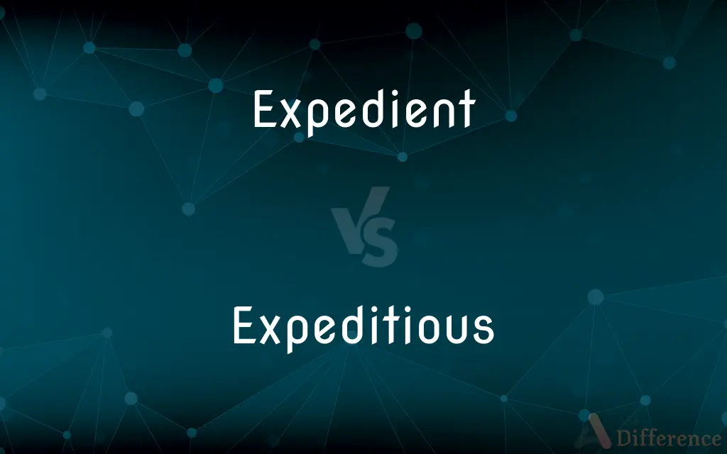 Expedient vs. Expeditious — What's the Difference?