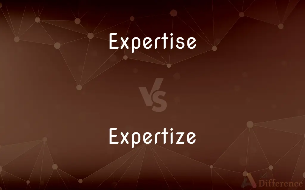Expertise vs. Expertize — What's the Difference?