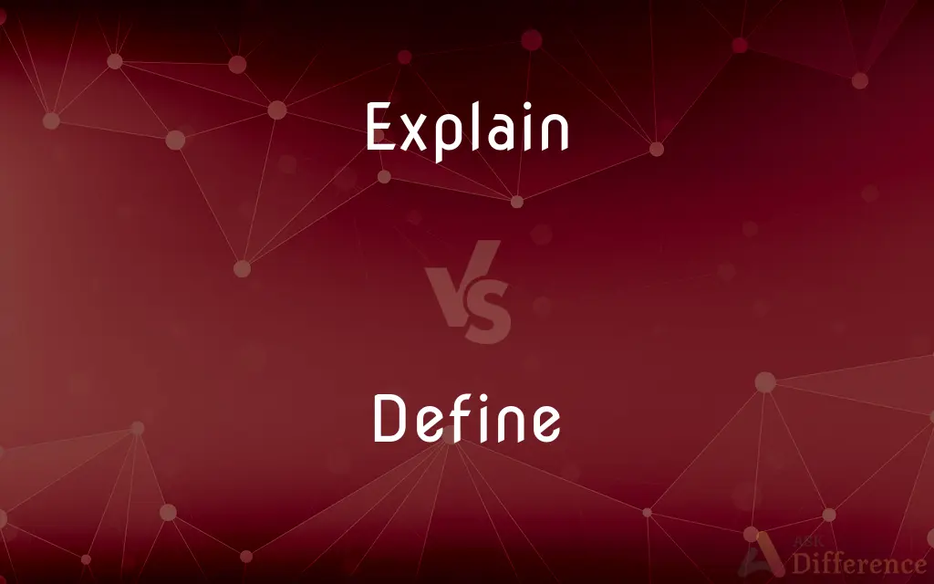 Explain vs. Define — What's the Difference?
