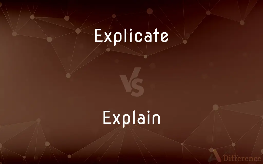 Explicate vs. Explain — What's the Difference?