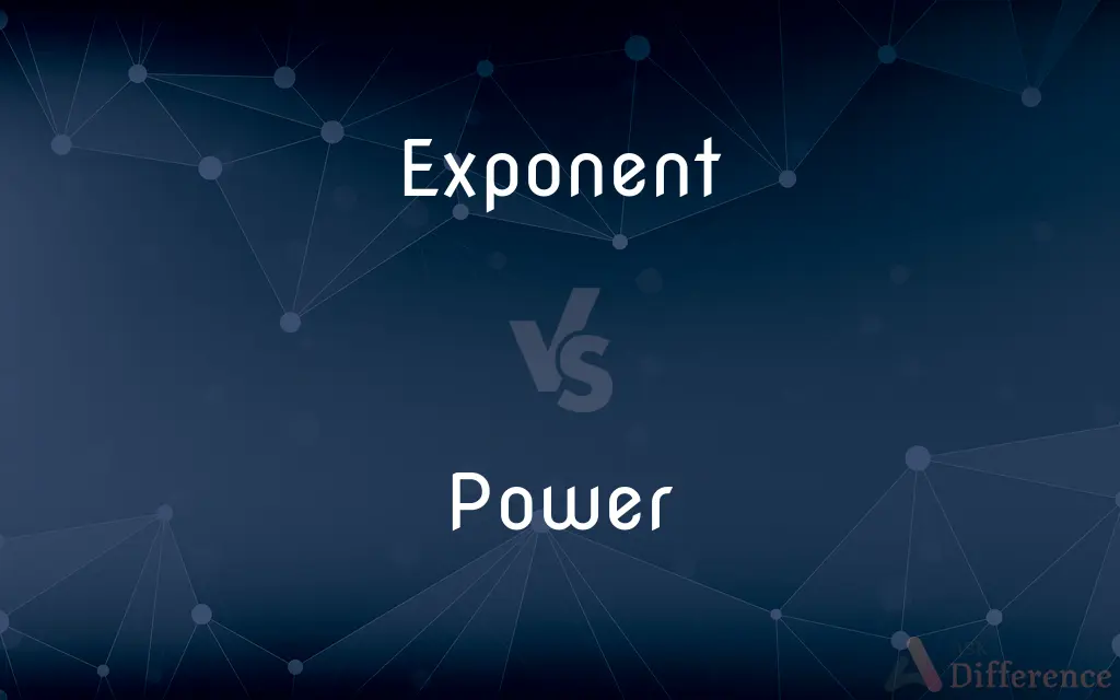 Exponent vs. Power — What's the Difference?