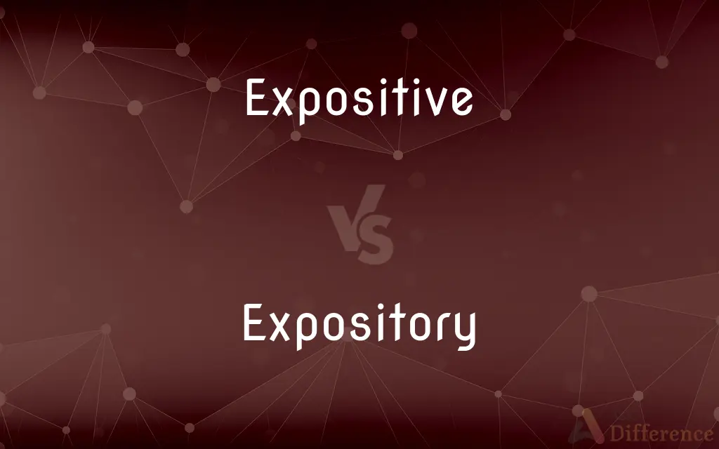 Expositive vs. Expository — What's the Difference?