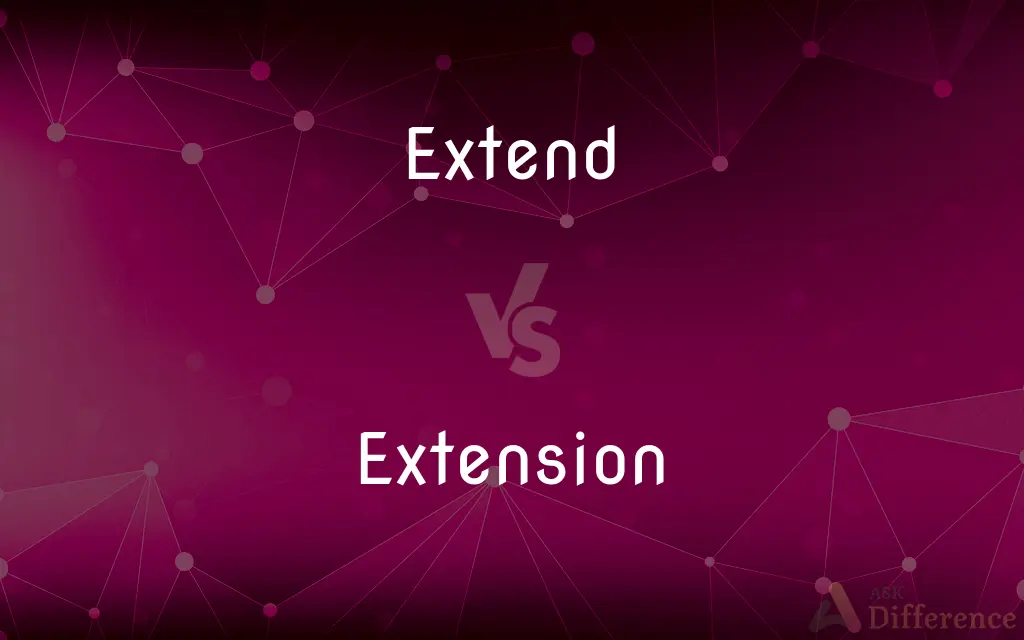 Extend vs. Extension — What's the Difference?