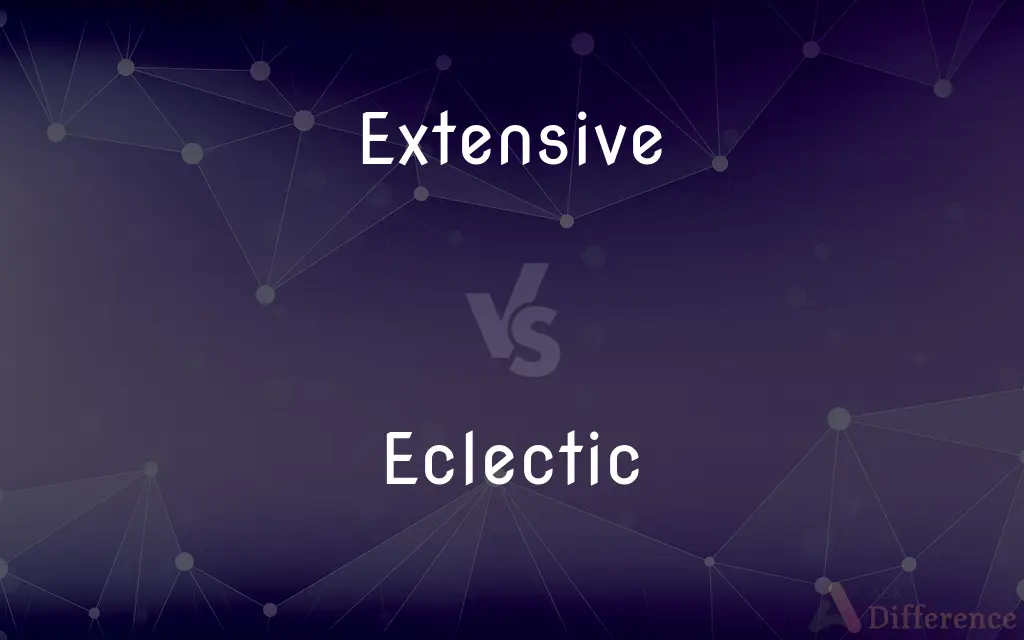 Extensive vs. Eclectic — What's the Difference?