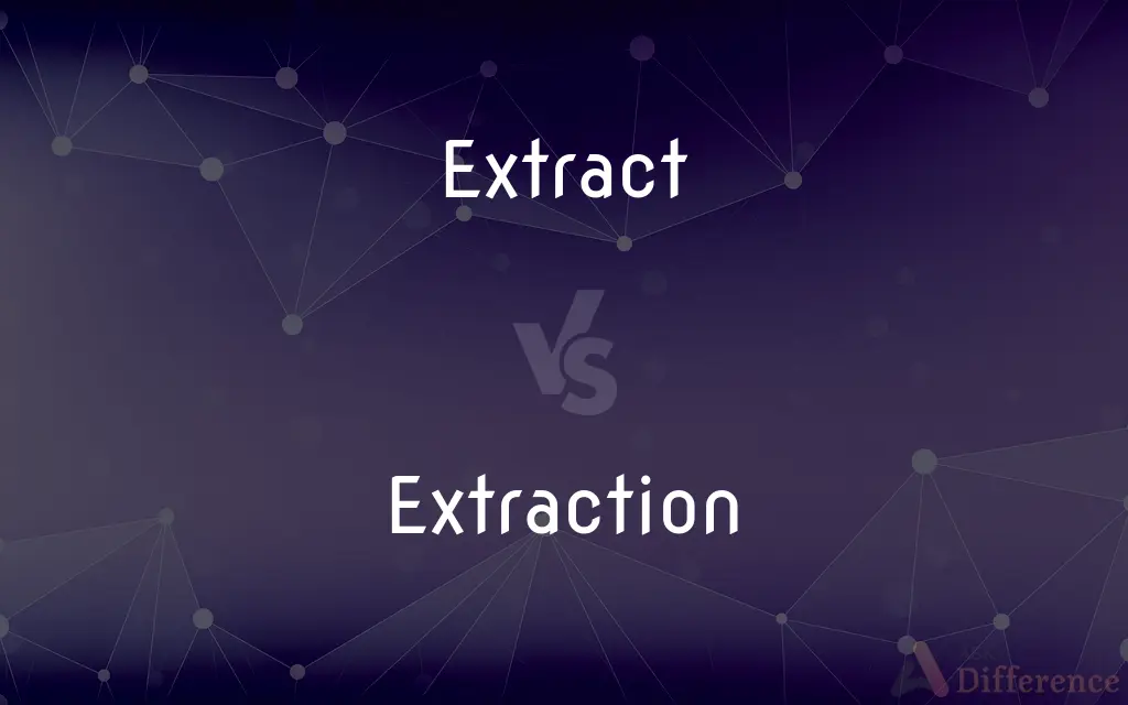 Extract vs. Extraction — What's the Difference?