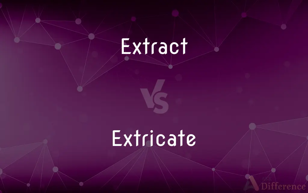 Extract vs. Extricate — What's the Difference?