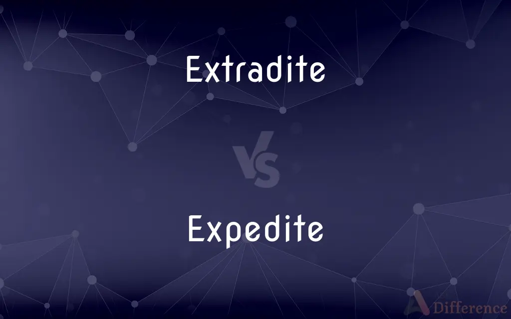 Extradite vs. Expedite — What's the Difference?