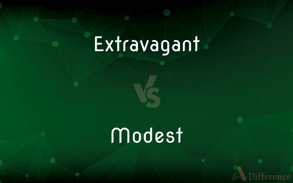 Extravagant vs. Modest — What's the Difference?