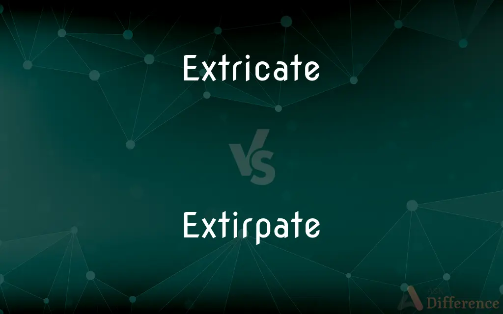 Extricate vs. Extirpate — What's the Difference?