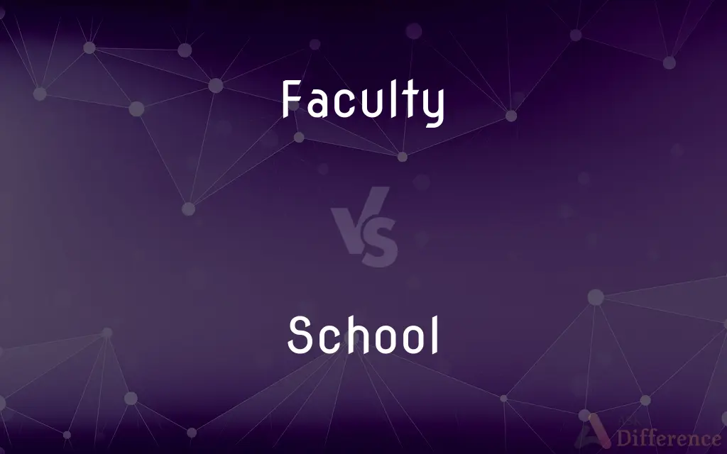 Faculty vs. School — What's the Difference?