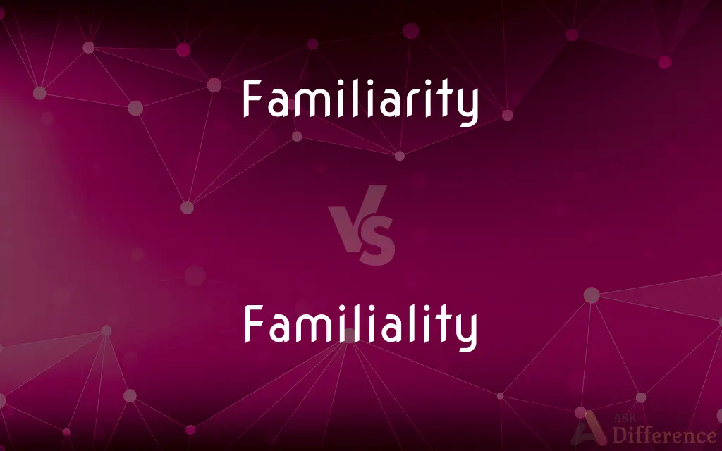 Familiarity vs. Familiality — What's the Difference?